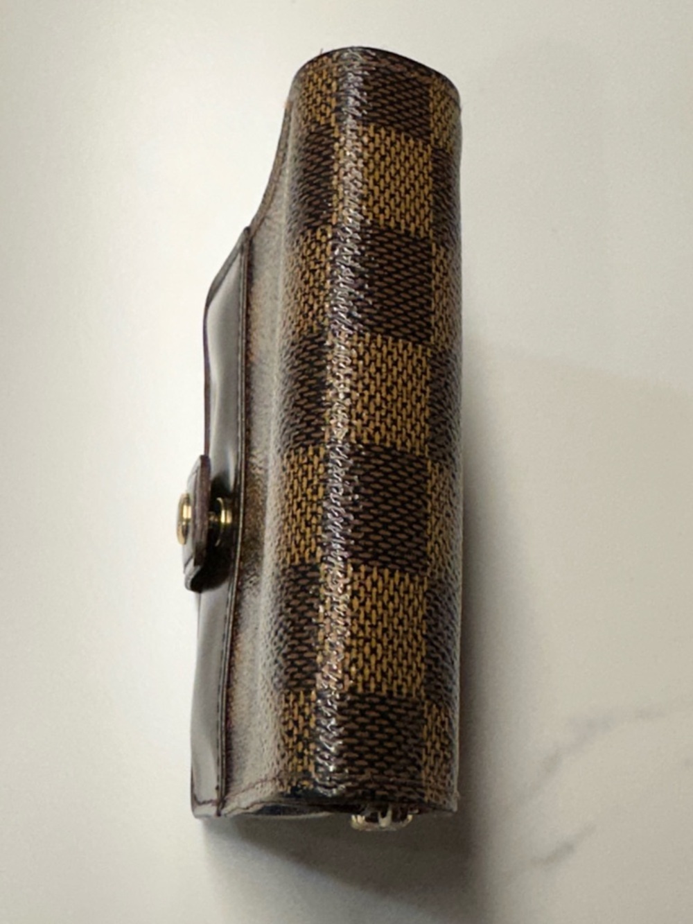 Louis Vuitton Damier Ebene Wallet w/ Gold-Tone Hardware + LV Dust Bag + COA - Picture 7 of 16
